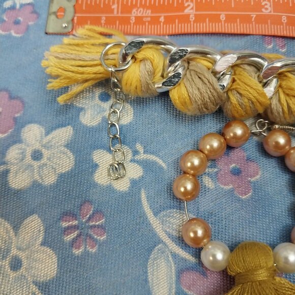 3120 Threaded Link Bracelet and Earrings Set - Picture 3 of 5